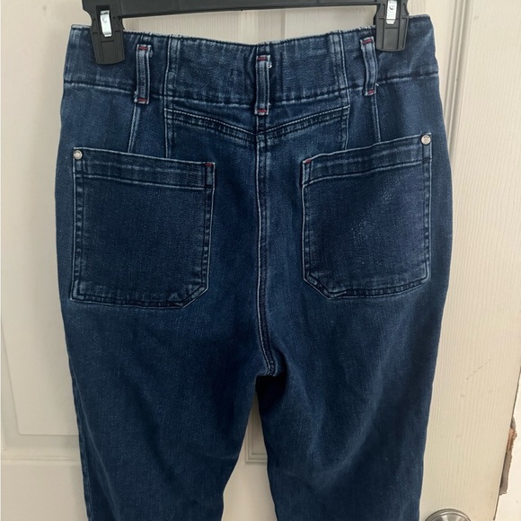 Maeve by Anthropologie Wide-Leg Cropped Denim Pants Size 30 Dark Wash - Picture 6 of 14